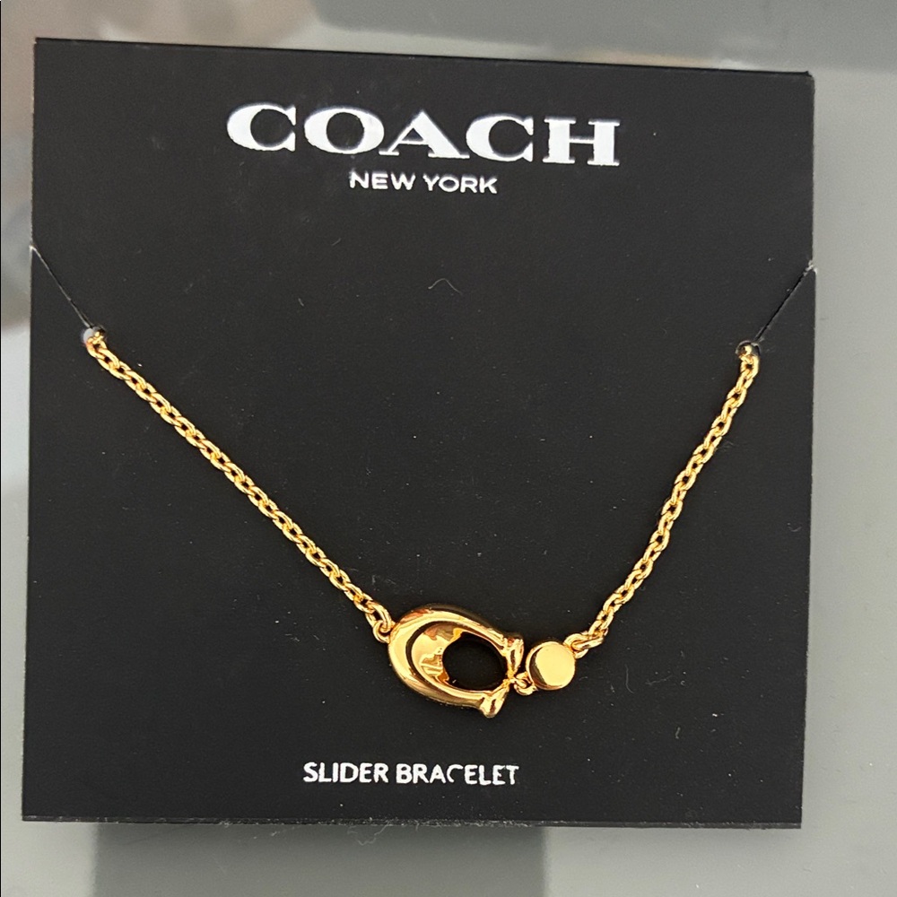 Coach Gold Chain Slider Bracelet